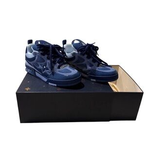 Authentic Louis Vuitton Skate Trainers Monogram Blue Lavender Size 10 Sneakers